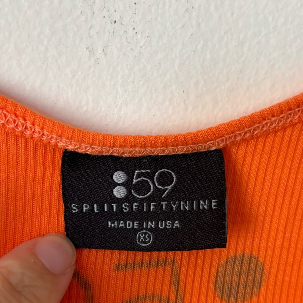 Splits59 Orange Ribbed tank - Picture 5 of 6